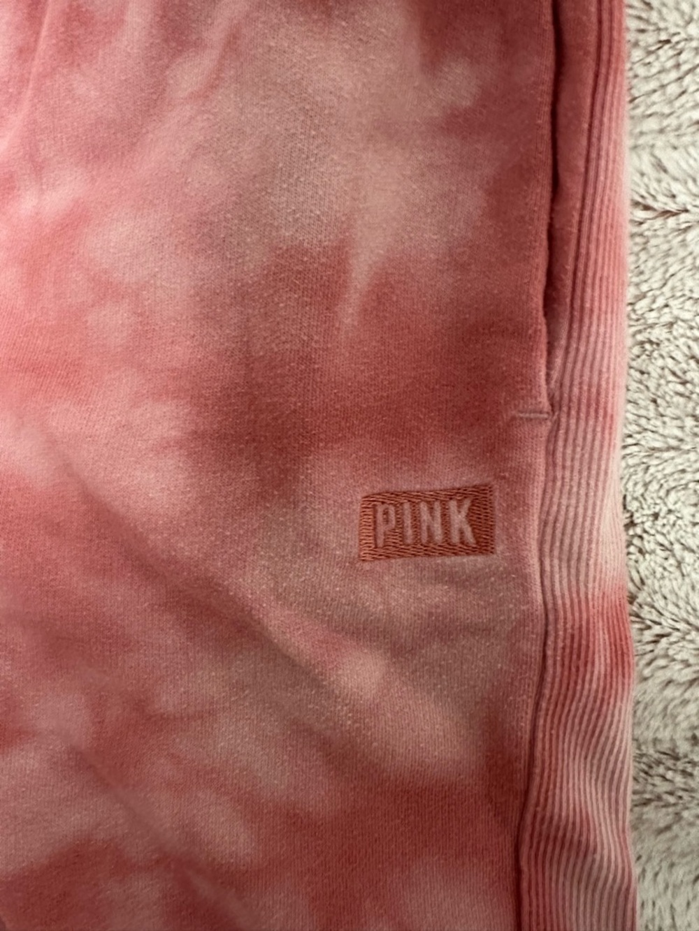 PINK Victoria's Secret Rose Tie-Dye Kids Joggers - Picture 2 of 3